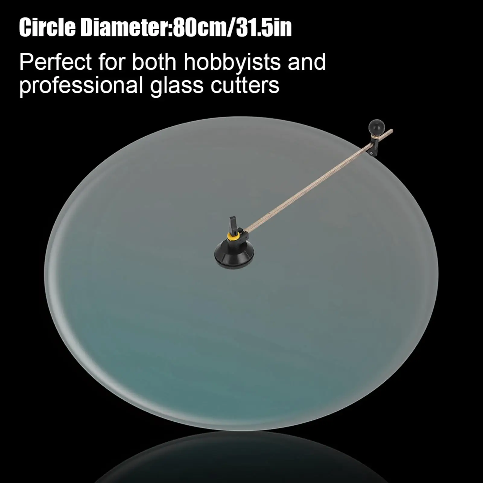 6-Wheel Glass Compass Cutter with Suction Cup for Circular Cutting Tool glass cutter