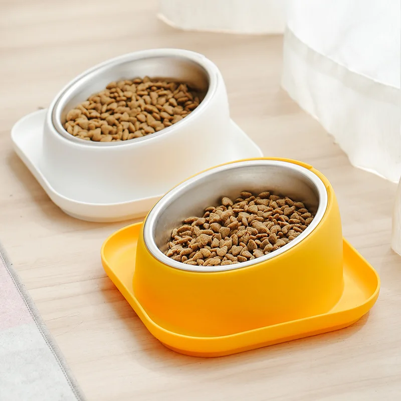 Pet Food Bowl 15 Degrees Slope Safeguard Neck Anti Ant Cat Feeder Anti