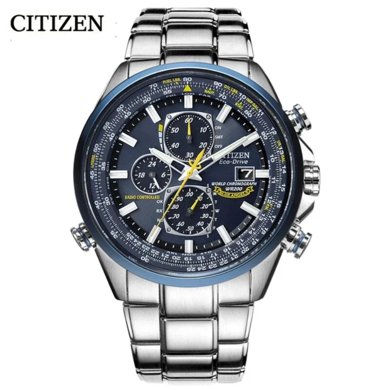 CITIZEN Brand Blue Angels Pilot Men's Watch Luxury Leisure Multifunction Watches for Men Calendar Quartz Wristwatch 2