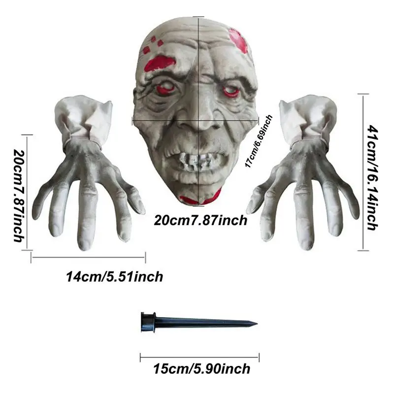 Skeleton Hand Stakes Halloween Decorations Realistic Halloween Decorations For Lawn 3-Piece For Lawn