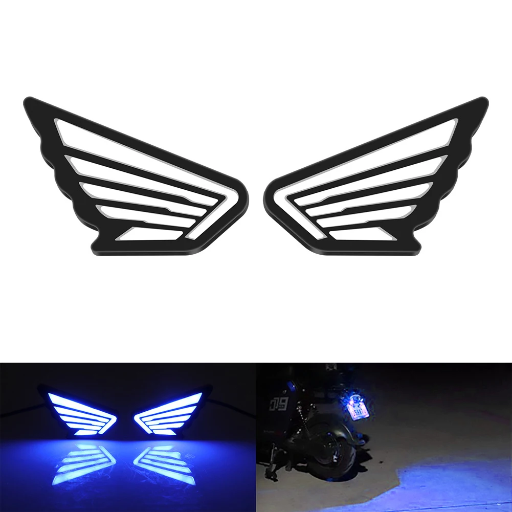 Futuristic LED Motorcycle Headlight and Decorative Rear Lamp Set