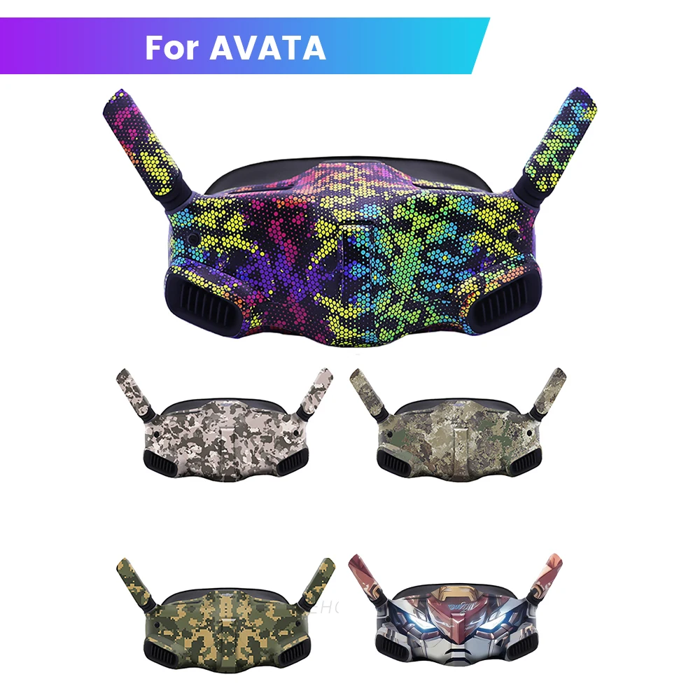 Drone Accessories For DJI Avata One-piece Eyeglasses Stickers Multiple Styles Mecha Stickers Anti-scratch Protection