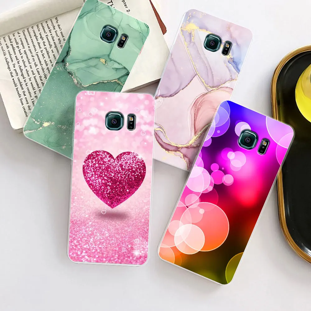 For Samsung S6 Edge Plus Case Galaxy S6Edge Marble Painted Silicone Clear Phone Case For Samsung Galaxy S6 Edge Shockproof Cover