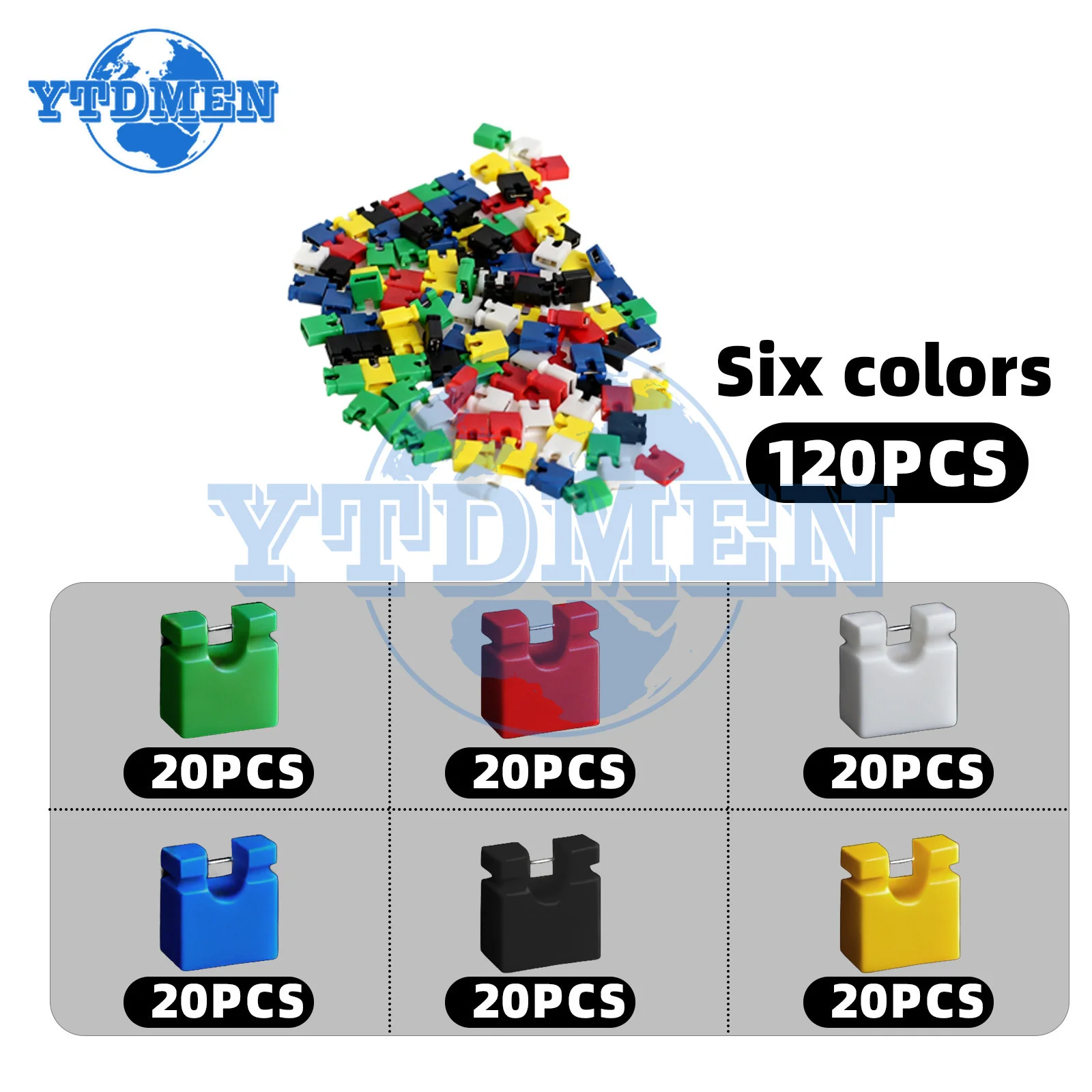 20PCS 단면 PCB 보드 키트 + 액세서리(1x40Pin 2.54mm 남성/여성 헤더 + 점퍼 캡 + KF301 터미널) Arduino DIY용