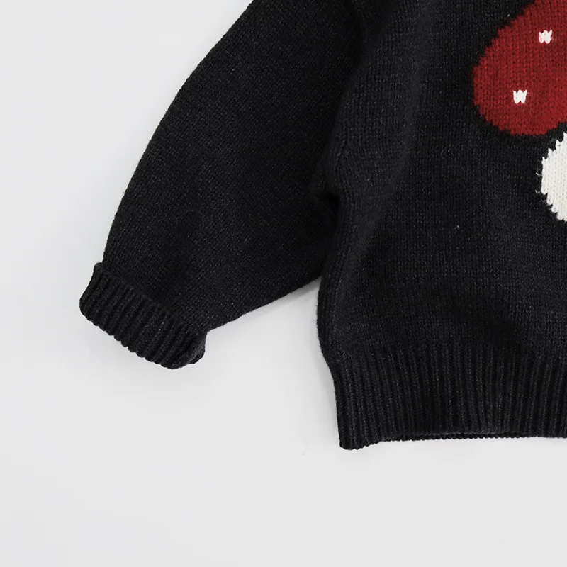 Kids Long Sleeve Mushroom Hoodie Sweater