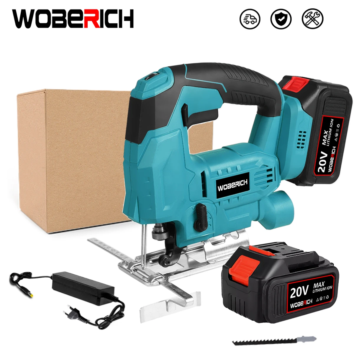 Sega Elettrica A Cambio Rapido Senza Fili Jigsaw 65Mm 6 Gear Led Light Guide Utensile Elettrico Per La Lavorazione Del Legno Per Batteria Makita 18V