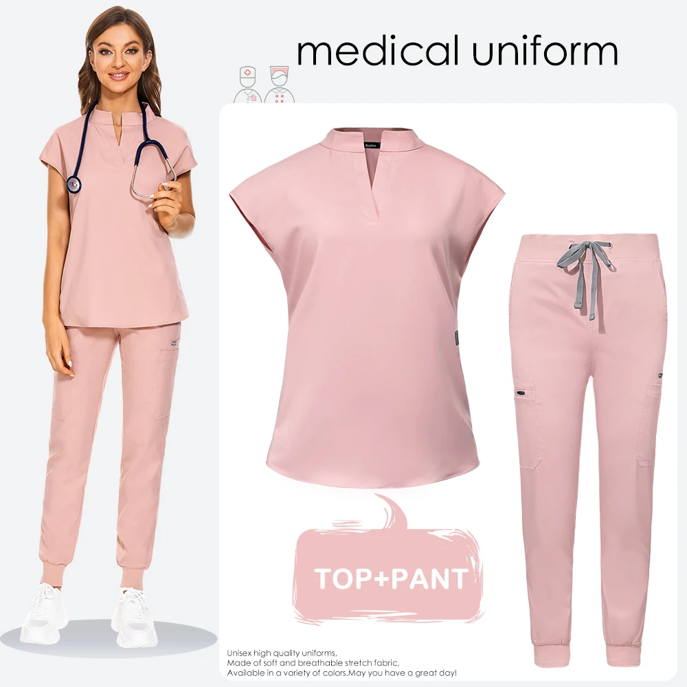 New Fashion Medical Uniforms Quality Hospital Women's Doctors Nurse Scrubs Surgical Set Medical Laboratory Clinical Uniform