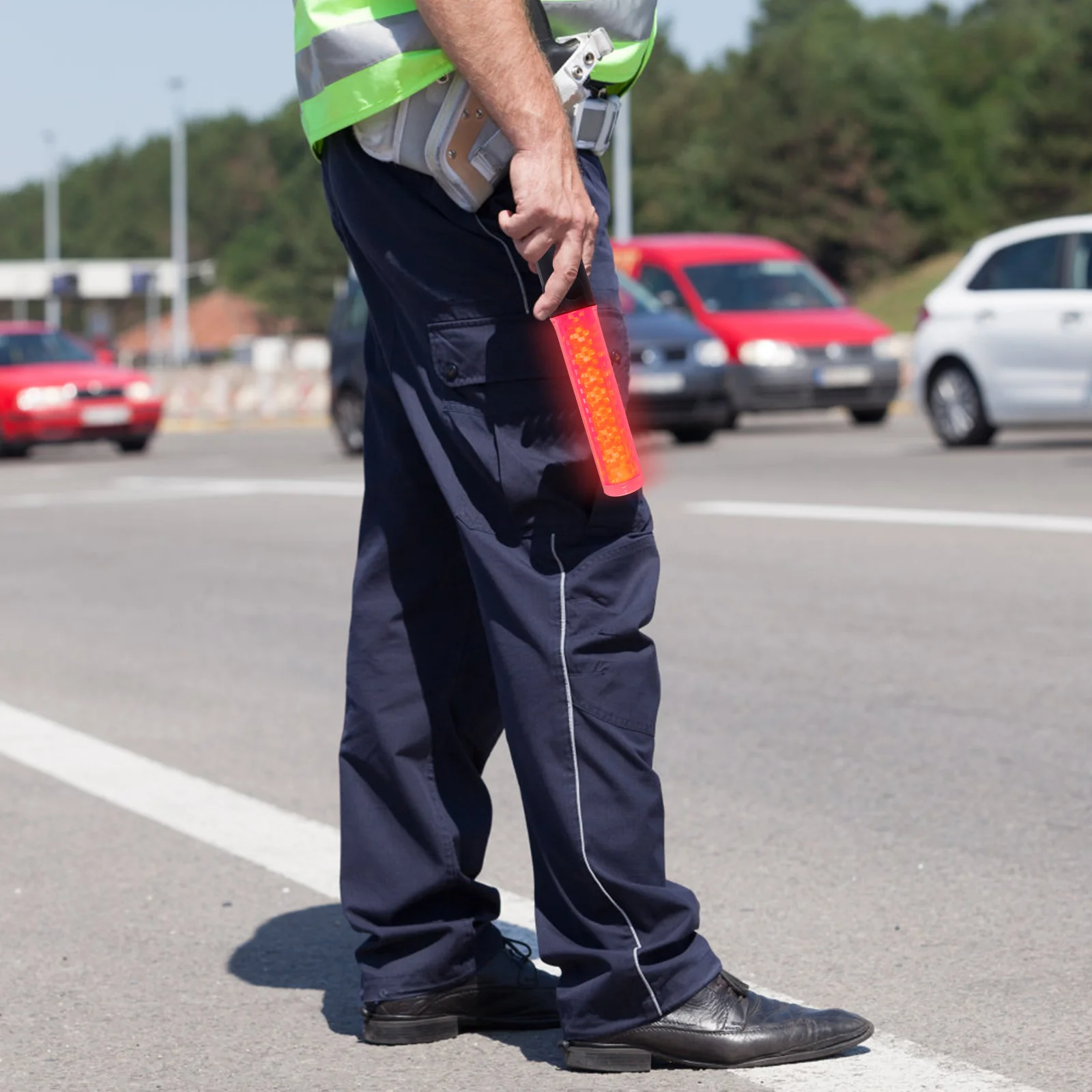 26cm Air Marshaling Signal Wand with 3 Flashing Modes Traffic Control Baton Signal Traffic Wand for Car Directing Parking