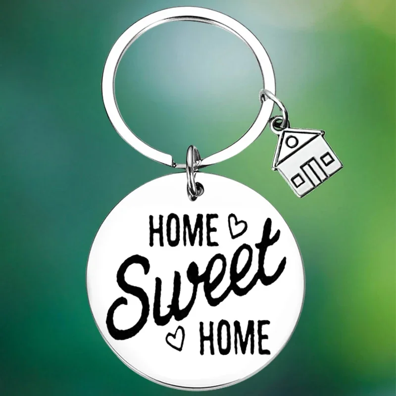 

New Home Keychain Couples First Home Housewarming Present Key Chain Pendant New House New Homeowner Gift