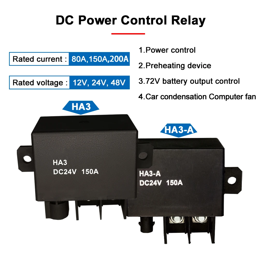 Dispositivo Inicial do Carro para o fã do Computador Relé do Poder Dispositivo de Pré-aquecimento Condensação 80a 150a 200a c. c. 12v 24v 48v