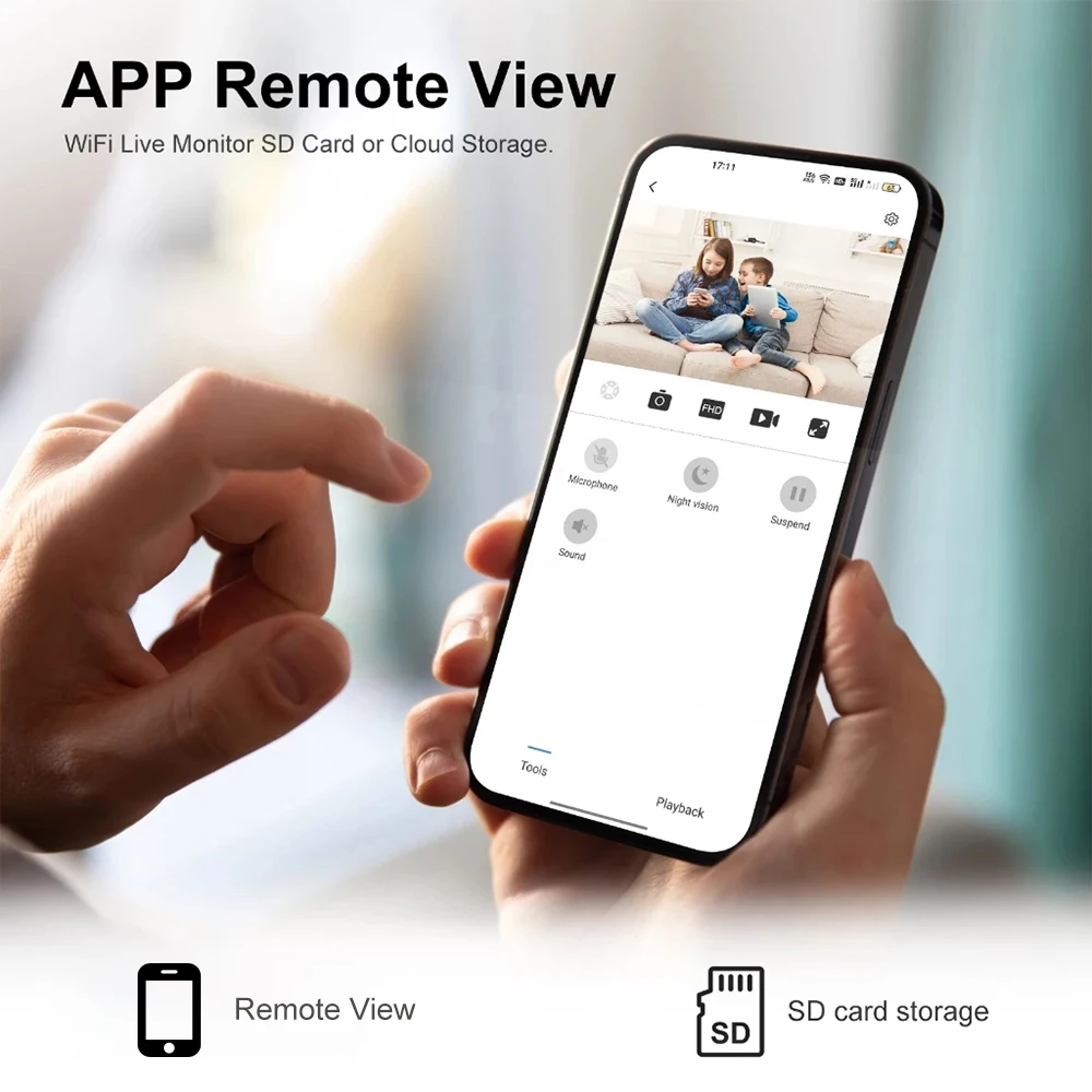 1080P Wireless WiFi Mini Camera Remote Monitoring HD Cameras Video Audio Recorder Cam Security Protection Surveillance Camcorder