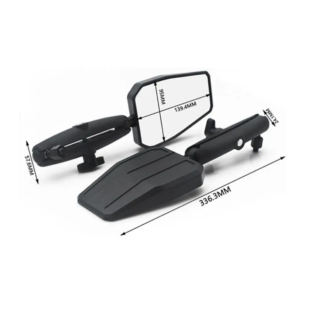 1pair Motorcycle Mirrors 360 Degree Rotating Foldable Rear View Side Mirrors For Handlebar Mount ATV Accessories motorcycle mirror motorcycle mirrors