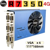 SONGREY R7 350 4VGA /6VGA Multi-Display Graphics Card AMD GPU 2G/4G GDDR5 Multi-Monitors Video Card For Stock Trading 6