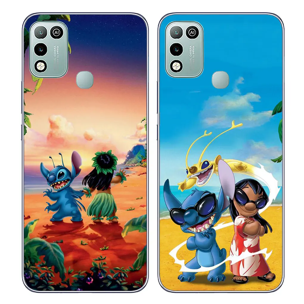 Anime dos desenhos animados bonito lilo stitch capa do telefone para  infinix quente 10i nota 11 10 pro 9 jogar 10t para tecno spark 8c 8p 5 6 8  caso macio - AliExpress