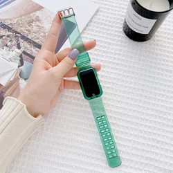 Transparent Silicone Strap and Protective Case Replacement Bracelet for Huawei band 7 (2)
