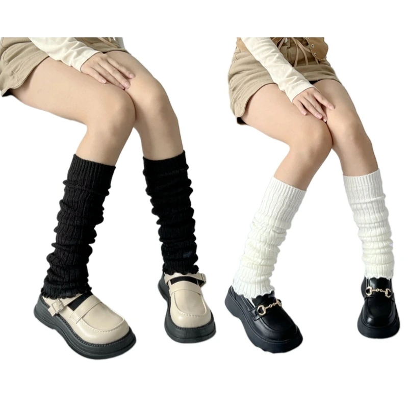 

Women Fall Winter Gothic Leg Warmer Socks Harajuku Student Scrunch Foot Cover