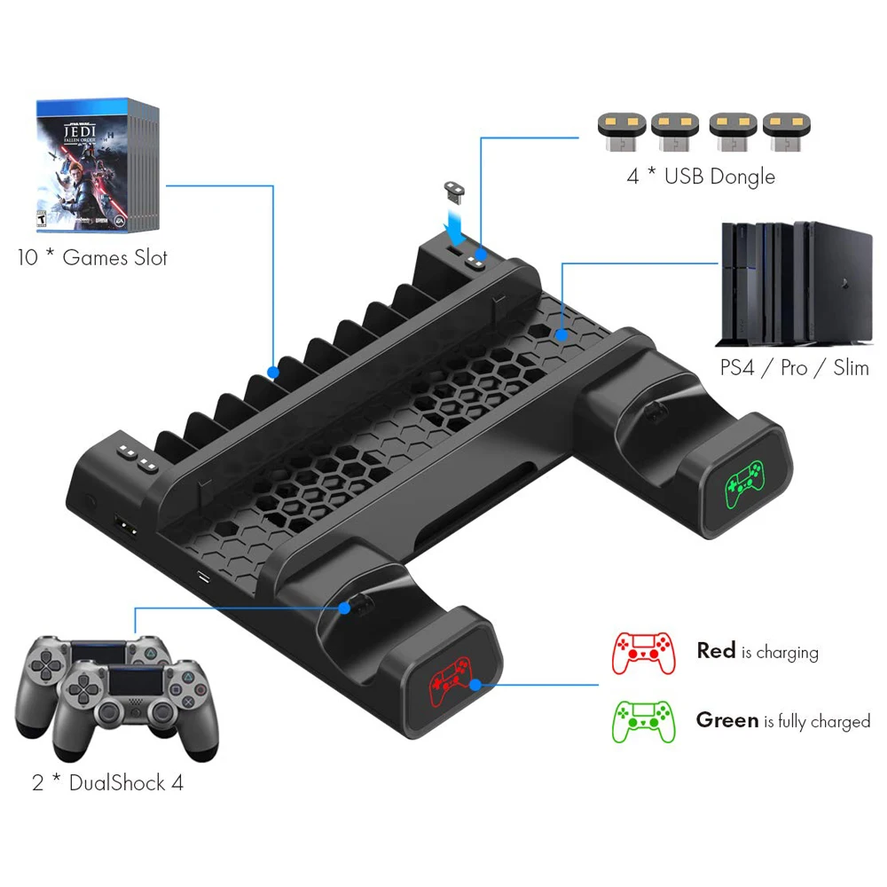 Jeux vidéo,Support de refroidissement Vertical pour Console de jeu Sony