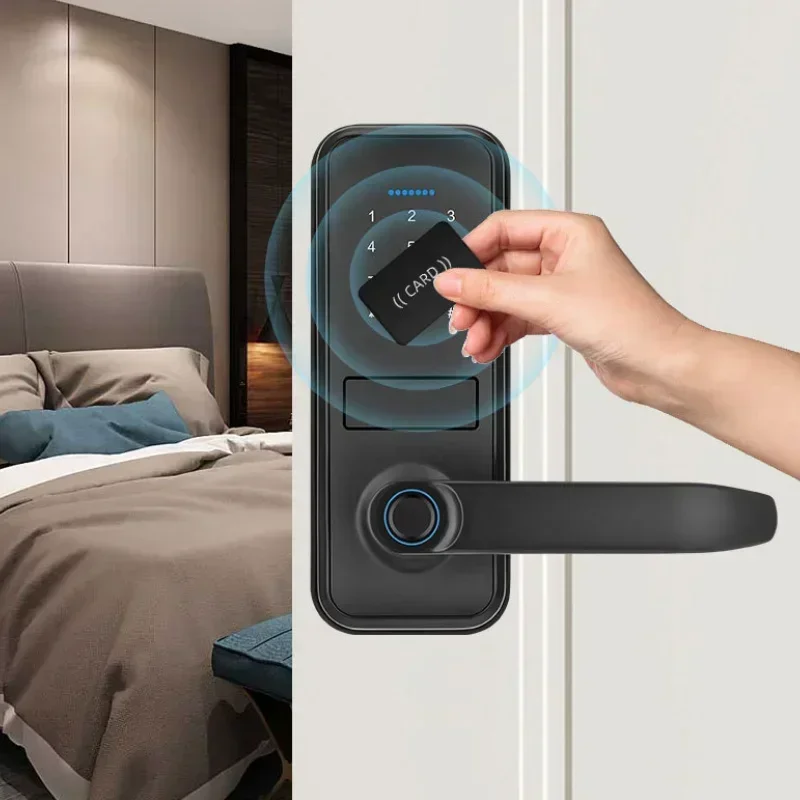 Tuya Smart Door Lock Fingerprint Password IC Card NFC APP Remote Unlock Smart lock Smart Home Fechadura Eletronica 도어락