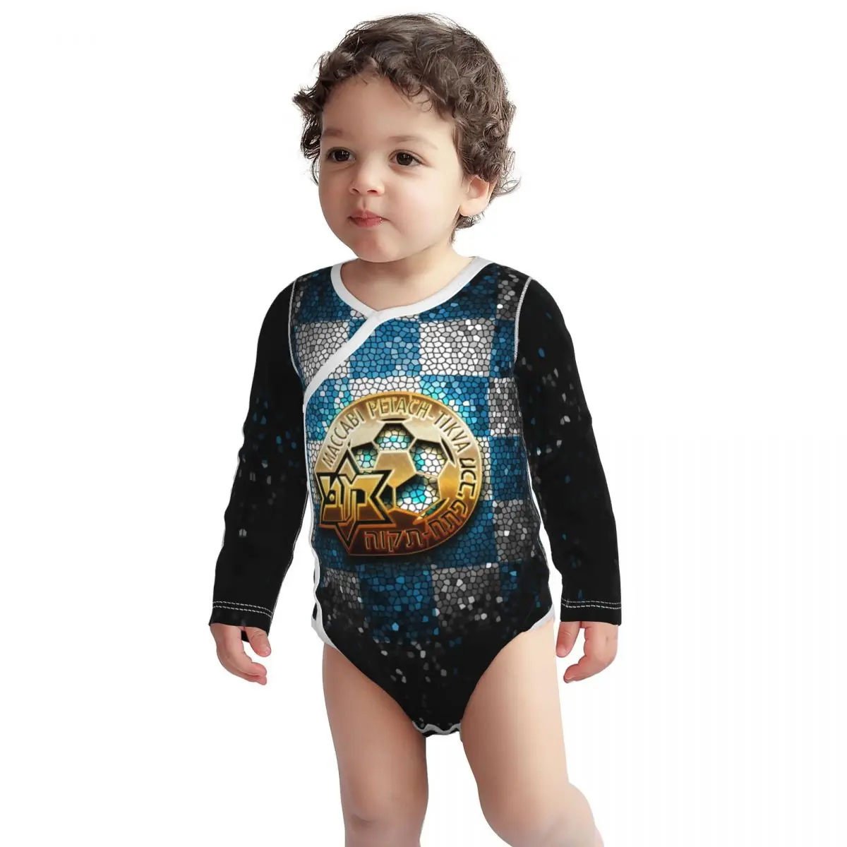 

Israel Maccabi Petah Tikva Fc Unisex Toddlers and Babies' Soft Thermal Long Sleeve Onesies Bodysuits Baby Romper