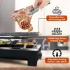 Table Grill, CUSIMAX Indoor Grill Electric Grill, Portable Korean BBQ Grill with 2 in 1 Reversible Non-stick Plate & Na 4