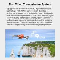 FIMI MINI 3 Drone professionnel 249g 4K 60fps AI Super vidéo nocturne 9KM distance de vol 1/2 pouces 48MP capteur caméra Drone 4