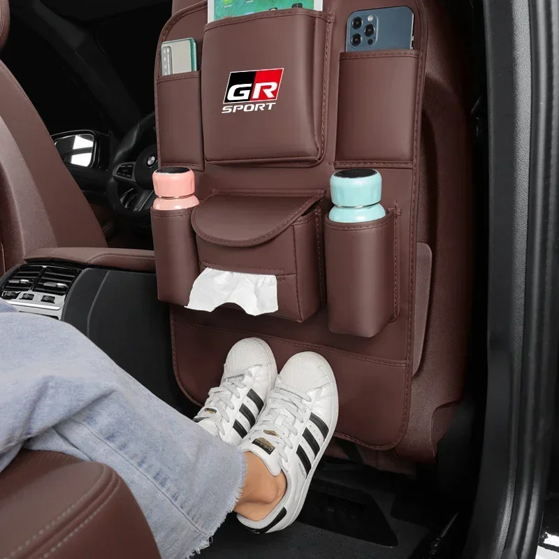 

NEW Car Seat Organizer Seat Back Storage Bag Anti-kick Pad For GR SPORT Toyota YARiS Supra Corolla Prius Harrier Camry Tacoma RZ