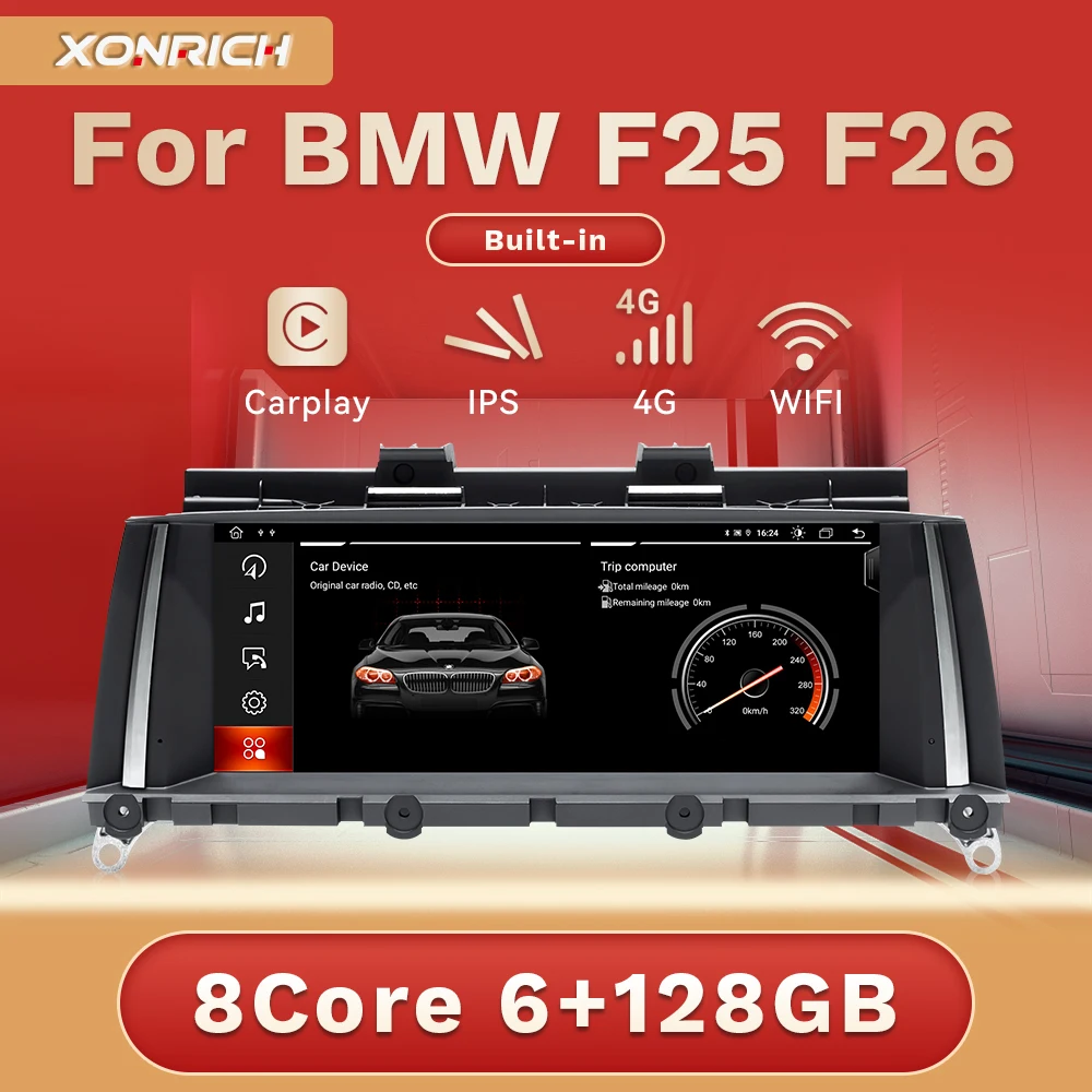 Carplay 6GB 128GB Android 11 Car Autoradio For BMW X3 F25 X4 F26 CIC NBT Navigation 8.8&quot Screen Headunit GPS Stereo 8 Core IPS |