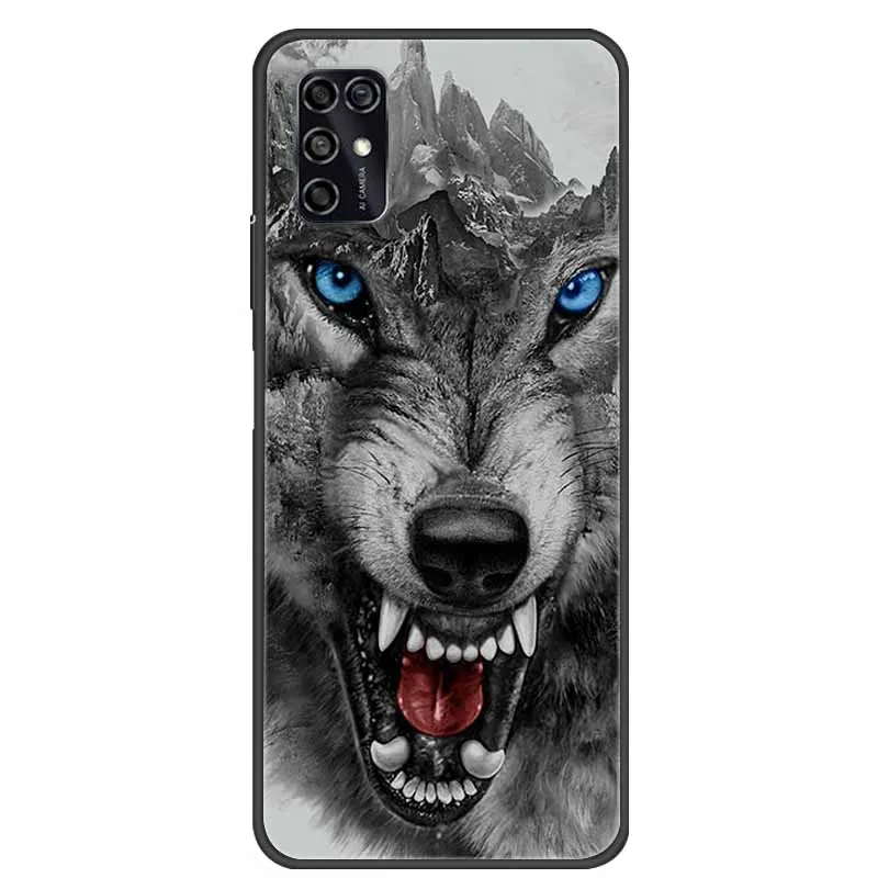 Black Silicon TPU Soft Phone Cover with Cartoon Design