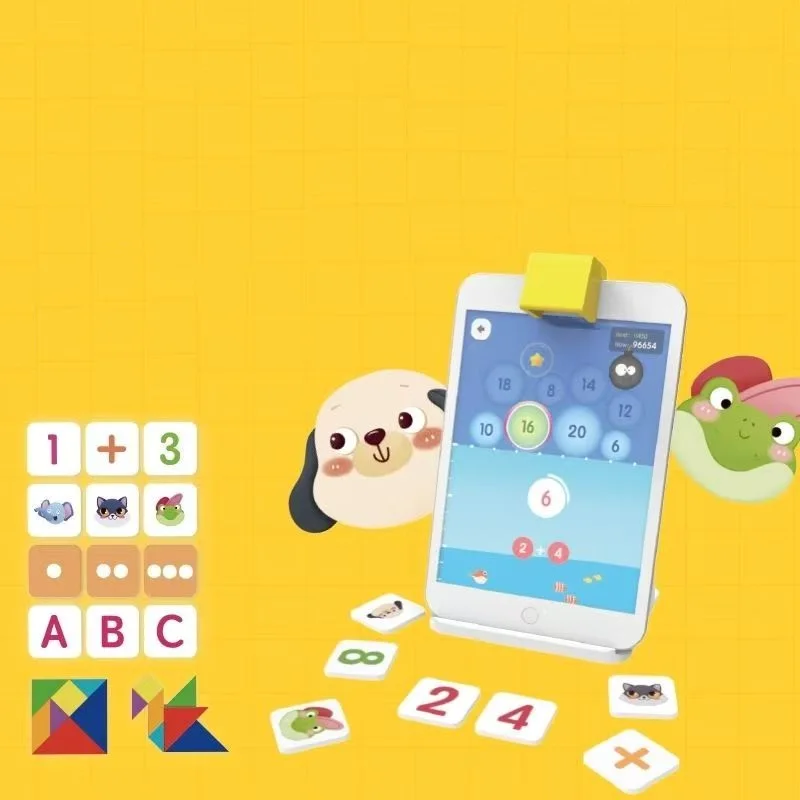 AI Smart Playmate for Your Device STEM Math Alphabet Learning Educational Toy Interactive Tangram Cogntive Puzzle Kid Ages 3-8
