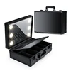 Makeup Travel Lighted Case with Large LED Light Mirror Coetic Bag Organizer Professional Adjustable Divider Storage, Waterproof 3