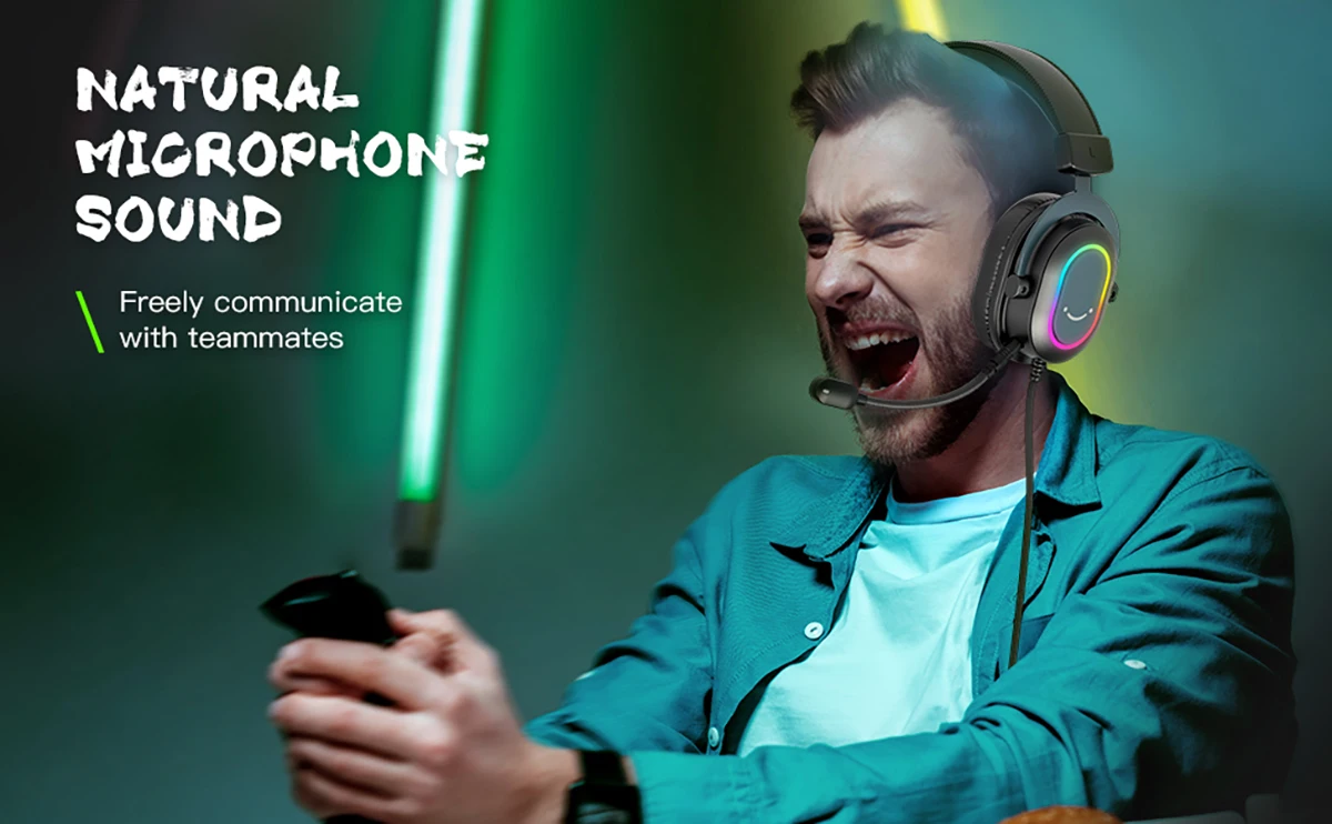 Fifine RGB Gaming Headset Microphone