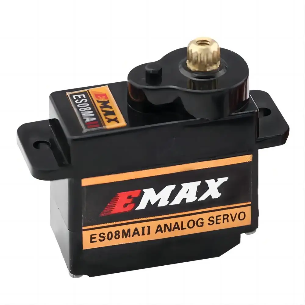 1/2/4 шт. оригинальный EMAX ES08MA ES08MAII 12 г мини металлическая Шестерня Аналоговый сервопривод для Rc Хобби Автомобиль Лодка Вертолет Самолет робот