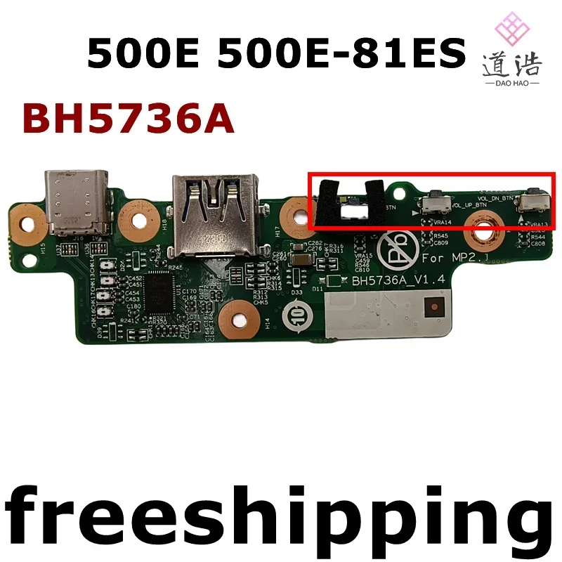 For Lenovo 500e 500e-81ES Power botton switch USB type-C charger board with Cable BH5736A 100% Tested Fully Work 4 For Lenovo 500e 500e-81ES Power botton switch USB type-C charger board with Cable BH5736A 100% Tested Fully Work - Image 2