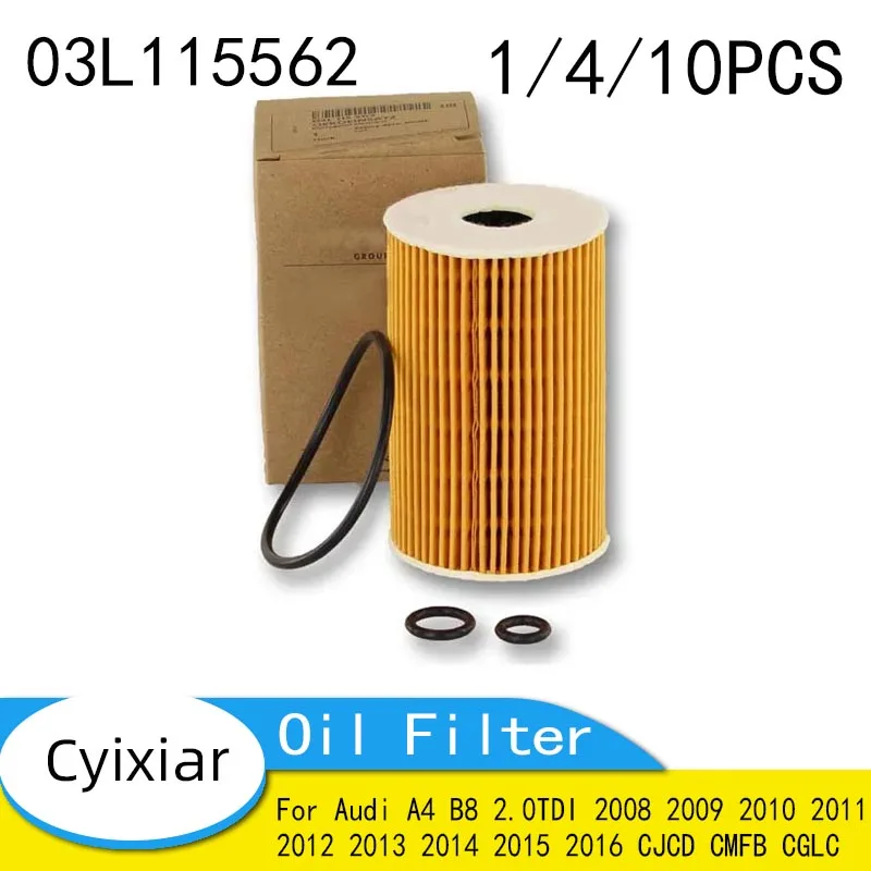 Oil Filter 03L115562 for Audi A4 B8 2.0TDI 2008 2009 2010 2011 2012 2013 2014 2015 CJCD CMFB CGLC Car Accessories