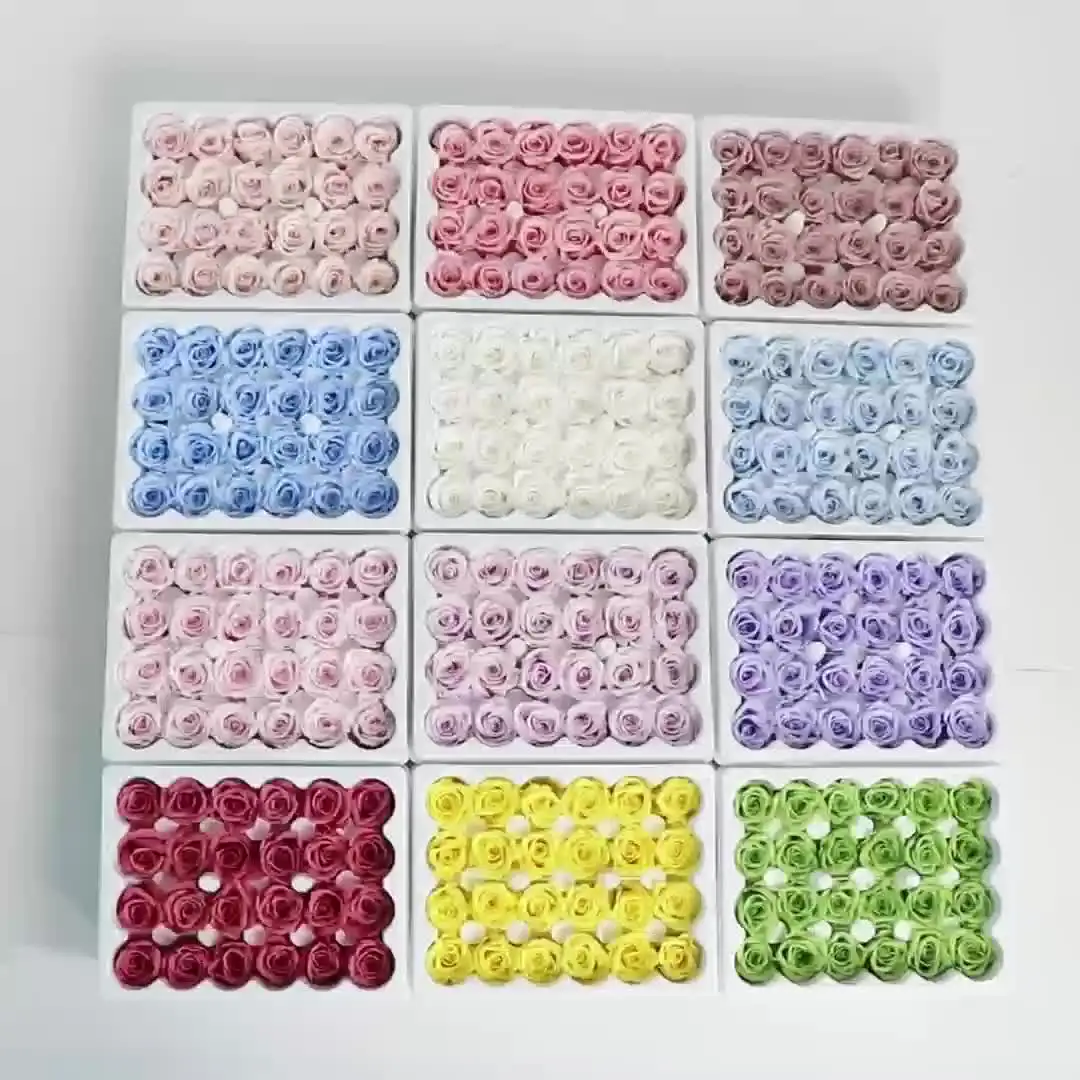 24 шт. мини-храненные головки роз 2-3 см класс B настоящая вечная долговечная роза