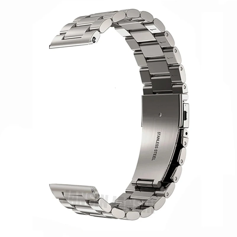 Premium 22mm Metal Watch Strap - Elegant Business Wristband Bracelet