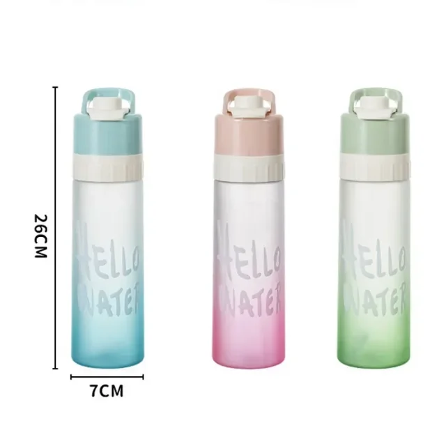 650ml  Spray Water Bottle Outdoor Sport Fitness Water Cup Large Capacity Spray Bottle BPA Free Drinkware Travel Bottles 4
