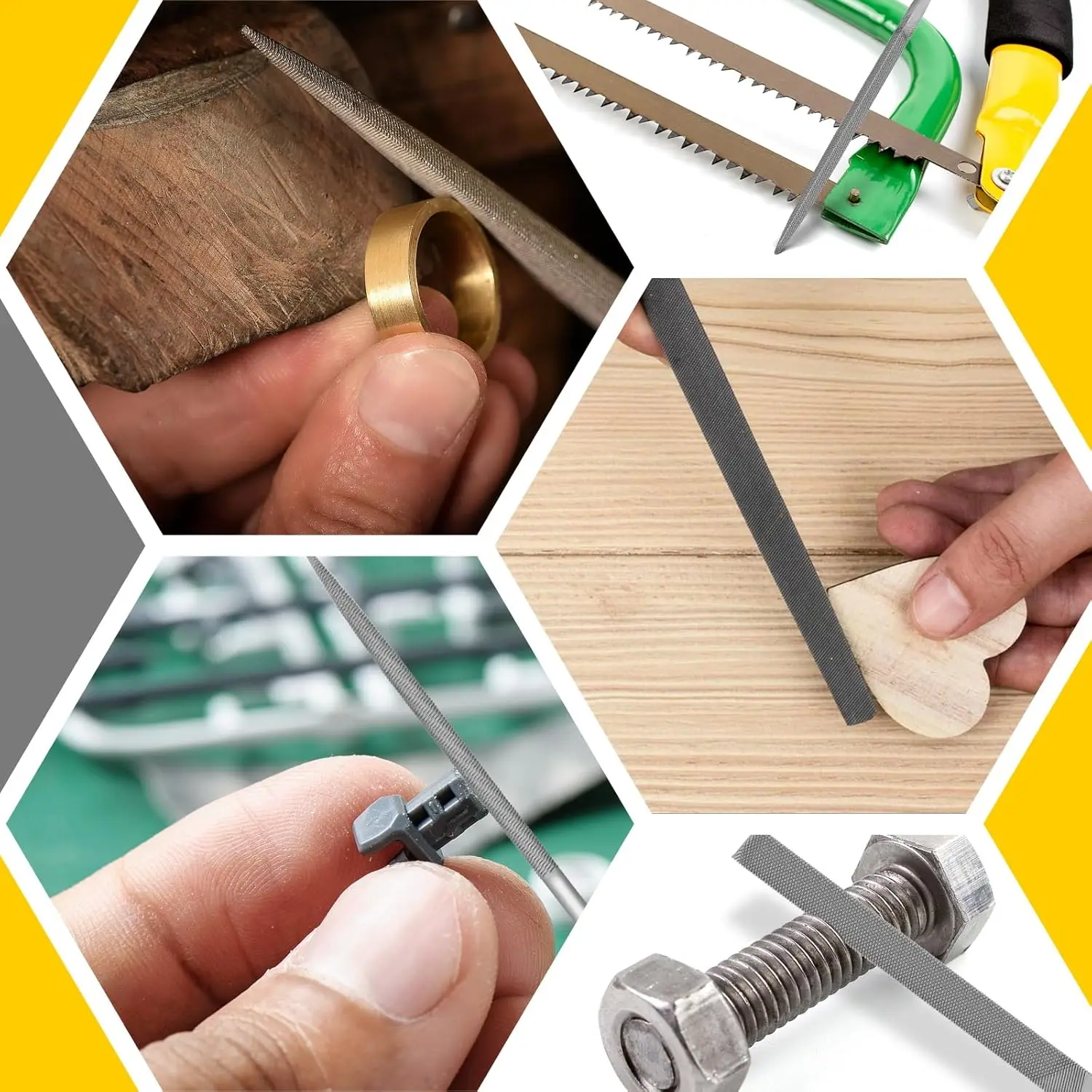 6pcs Metal Needle File Set, Mini Hand Metal Needle File Set, 3rd Generation Hardened Alloy Strength Steel Set.
