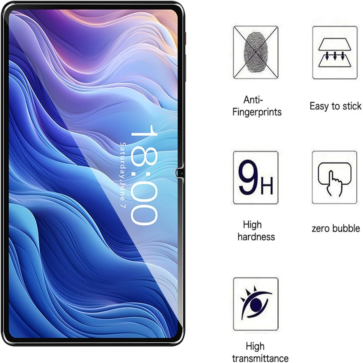 Protector De Pantalla De Vidrio Templado 9H A Prueba De Arañazos, 2
