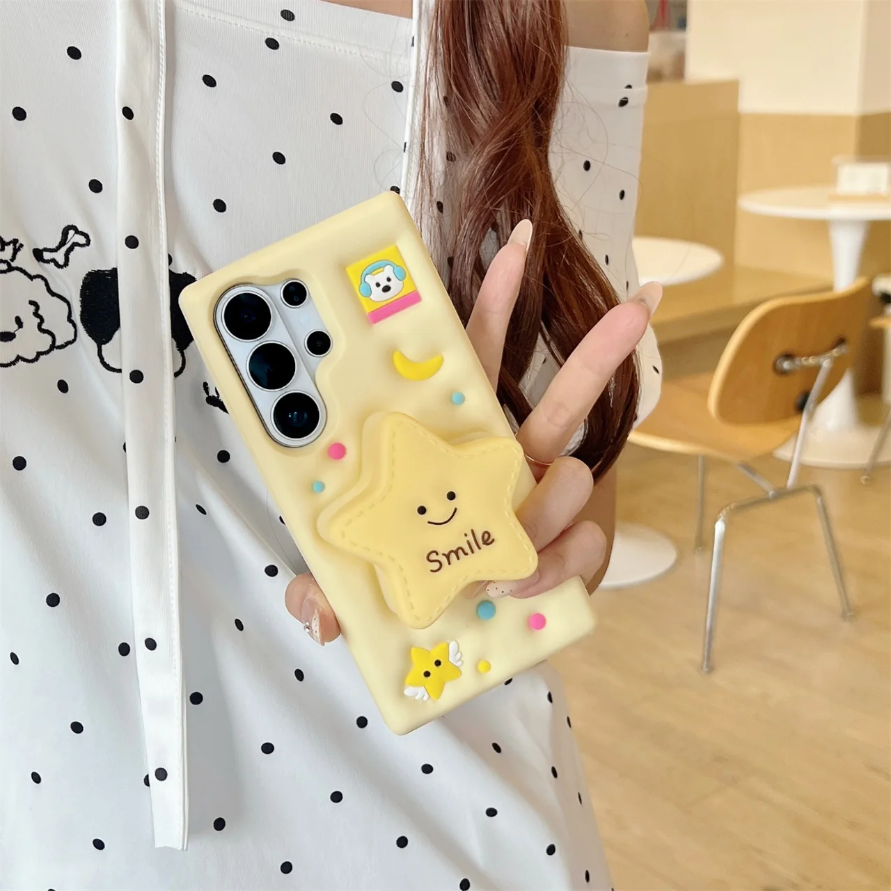 Star Kickstand Soft Silicone Folding Bracket Case