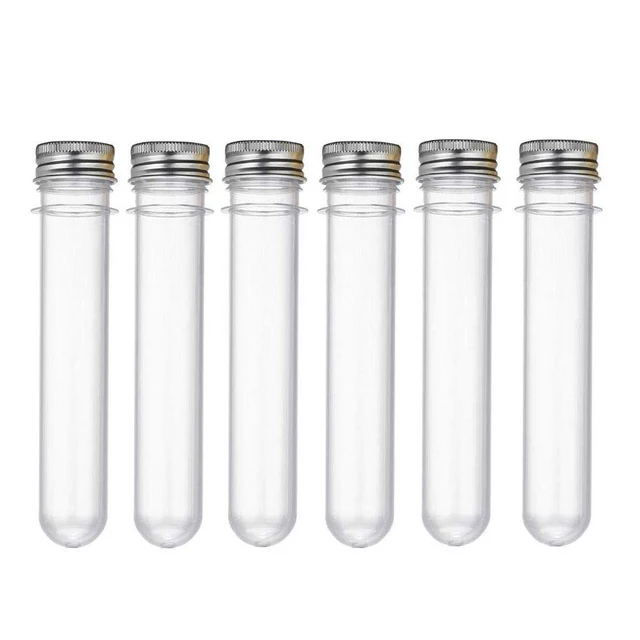 12 Provette In Plastica Con Tappo - 30ml, Tappo In Alluminio, Per Spezie, Caramelle, Fai Da Te - Foto 12