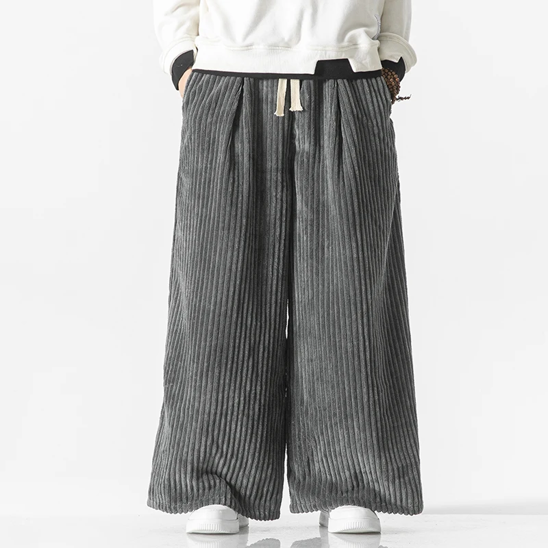 Men Corduroy Pants Harajuku Mens Solid Color Wide Leg Harem Pants Mens Vintage Streetwear Casual Jogging Trousers Oversized 5XL casual pants,sports pants,tactical pants,casual sports pants,corduroy pants