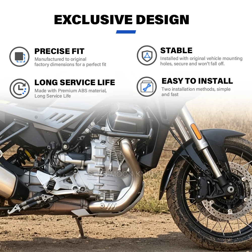 Motorcycle Front Fender Extension Enhancer - Lengthened Mudguard Accessory