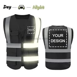 Reflective Safety Vest High Visibility blank XXXL Working Vest Motorcycle Jacket Fluorescent Signal For Men Woman