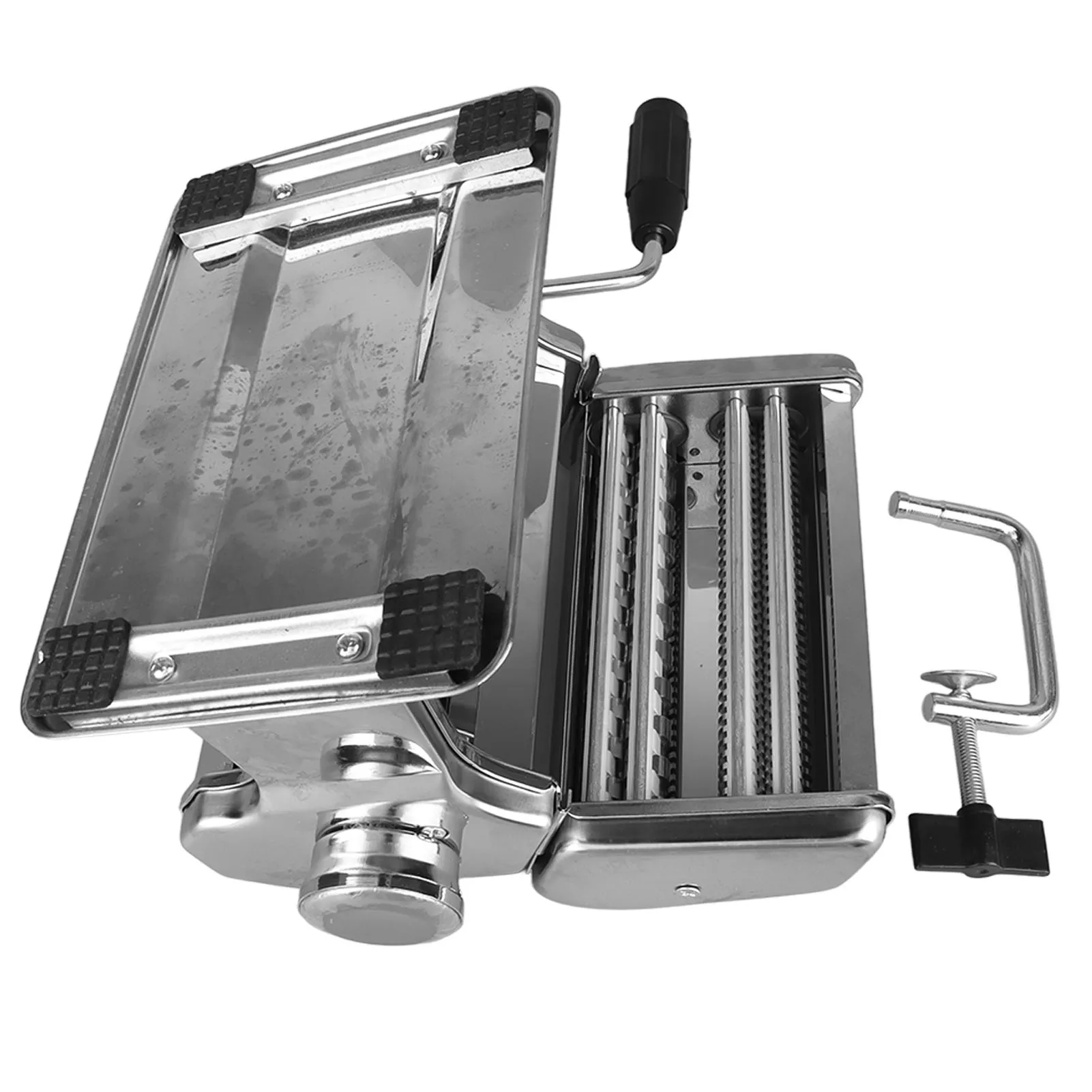 Noodle Press Pasta Attachment 0.5-2.5mm Hand Crank Noodle Machine Stainless Steel Dough Roller Pasta Maker 7 Thickness Settings