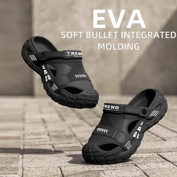Men's Outdoor Summer Wearable Clog Shoes Anti-Slip Breathable Odor-Resistant Slip-Resistant Sandals