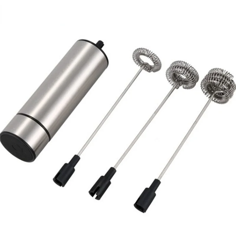 thumbnail image 2 of Stainless Steel Milk Frother - Handheld Electric Foam Maker For Coffee & Matcha 2 of 13