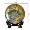 Ceramics Dish with Pastel Craftsmanship Chinese Style Porcelain Living Room Decoration Painted Art Porcelains Home Decorate 6