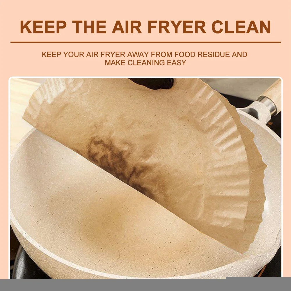 50/100Pcs Air Fryers Disposable Parchment Paper Liner Oil-proof Paper Tray Non-Stick Baking Mat AirFryers Accessories Square images - 6