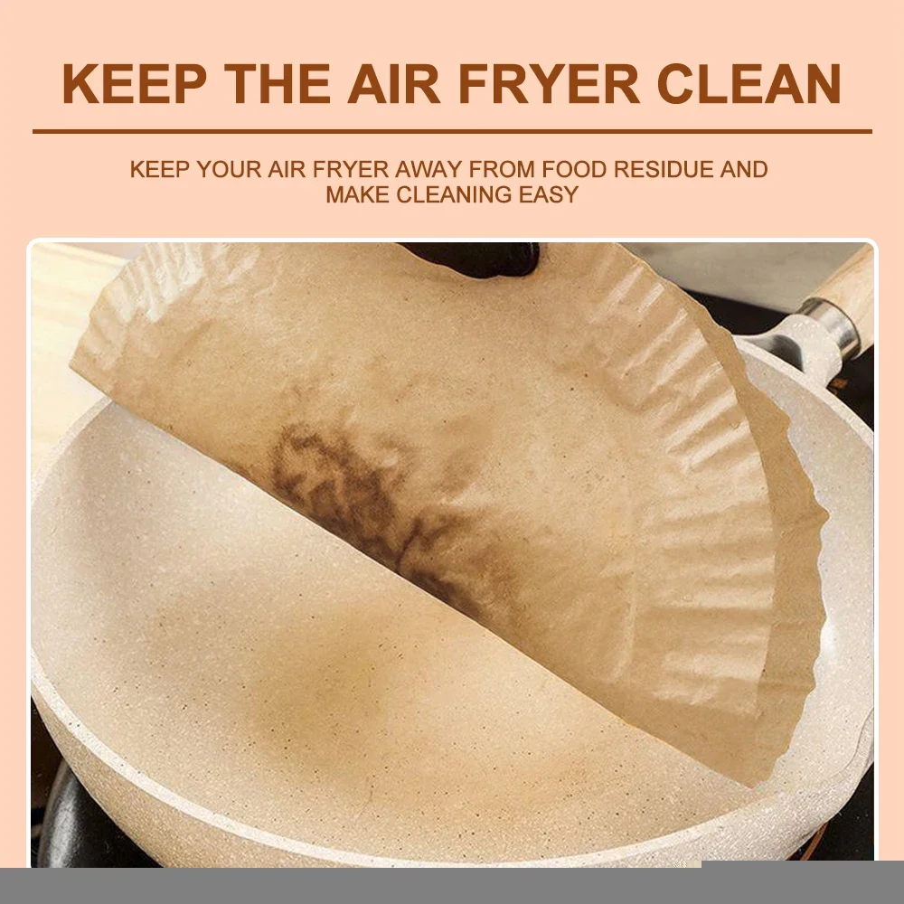 Air Fryers Disposable Parchment Paper Liner Oil-proof Paper Tray Non-Stick Baking Mat Accessories Square 50/100Pcs air fryer